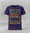 "I Move Slow Like A Turtle" Retro Vintage Graphic T- Shirt